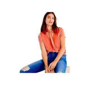 Madewell Velvet Top Size Small